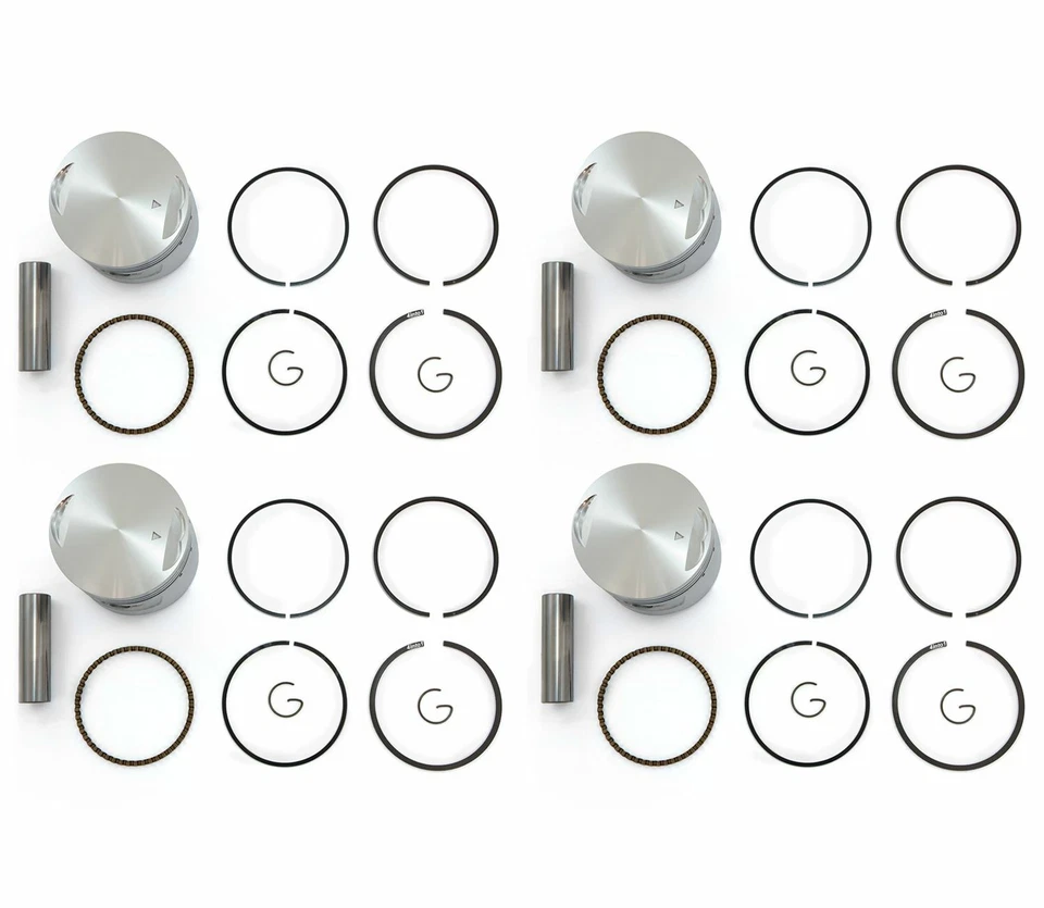 Kits de 4 pistones - Gran tamaño 0,25 mm - Honda CB750 SOHC - Anillos clips y pasadores Foto 1 de 2