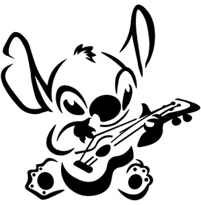 Vinyl Car Decal Lilo Ohana Family Stitch Ukelele Hawaii Love Sticker Aloha HI - Picture 1 of 1
