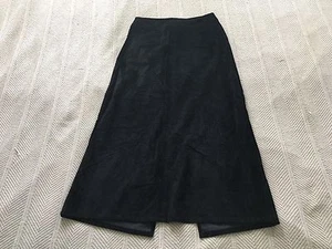 Size 9 Xhilaration Black Faux Suede Long Skirt - Picture 1 of 4