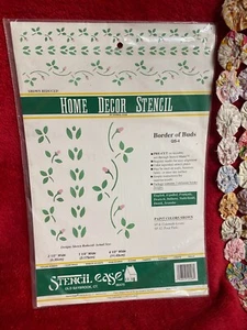 Home Decor Stencil Border of Buds Features Rose Bud Design New in Package - Picture 1 of 2