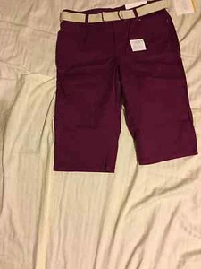 Pantalones Croft & Barrow Capri/Skimmer: Mujer Pantalones Estilo, Cinturón: Magenta, 6, 8,18 - Imagen 1 de 5
