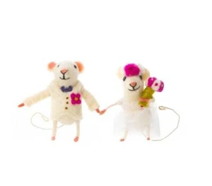 Mouse Page Boy Bridesmaid Figures Wedding Pair Cake Topper Attendant Gift India - Picture 1 of 2