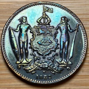 MAGNIFIQUE PIECE DE 1 CENT BORNEO 1882 (1230) REFLETS DE LA PHOTO. - Imagen 1 de 2