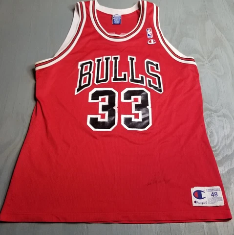 NBA 90s Champion Chicago Bulls Scottie Pippin #33 Basketball Jersey 48 Cover