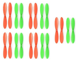 Hubsan X4 H107D Orange Green Propeller Blades Props 5x Propellers - Picture 1 of 1