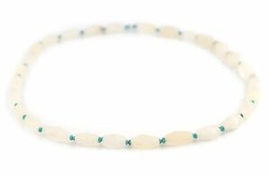 White Faceted Rectangle Serpentine Beads 10x5mm Afghanistan Gemstone