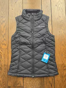 Columbia Heavenly Vest Womens Small Black Puffer Insulation Omni-Heat New - Picture 1 of 6