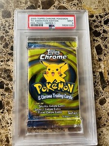 2000 Topps Chrome Pokemon Tv Animation Edition Series 1 Foil Pack PSA 9 !!!