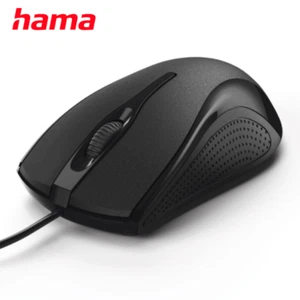 Hama MC200 USB Wired Optical Mouse/PC/MAC/Black/3 Button - Picture 1 of 3