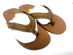 NWT Reef Kids Kids Cushion Phantom Flip Flops Sandals in Tan (Size 3 - Picture 1 of 2