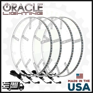 Oracle Lighting Universal LED Illuminated Wheel Rings White Double Row - Picture 1 of 7