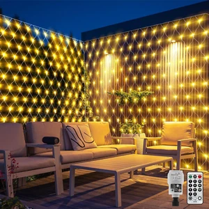 Lichterkette Lichternetz Außen Mesh Outdoor Mit Stecker,Außen Garten Baum 6X2M   - Bild 1 von 14
