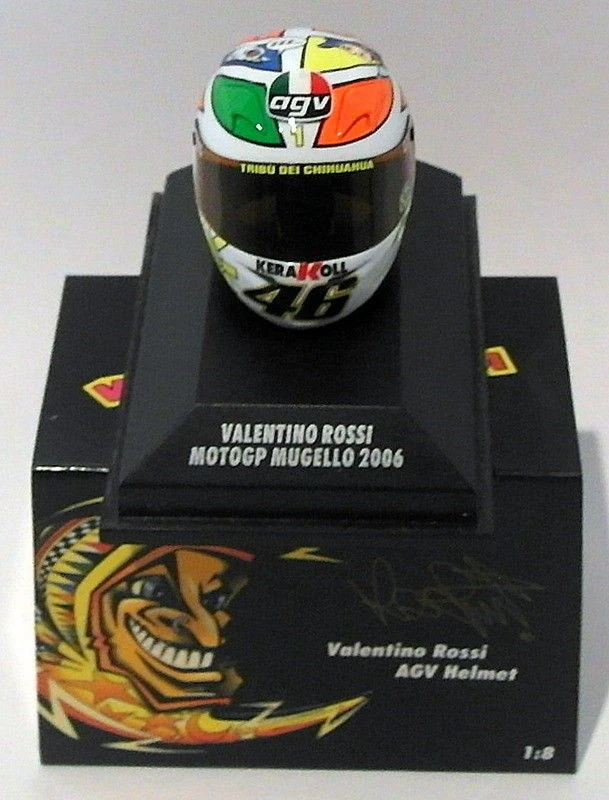 Minichamps 1/8 Scale 397 060076 - AGV Helmet Moto GP Mugello 2006 V. Rossi - Image 1 of 1