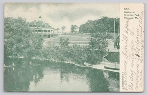 Casino at Riverton Park Portland ME Maine UDB 1906 Antique Postcard - Picture 1 of 2