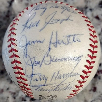 1970 Phillies Team Signed Baseball Jim Bunning Larry Bowa 24 Autos JSA AH LOA - Image 1 of 4