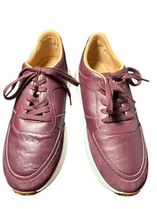 Fitflop New Women’s Raisin Purple Leather Suede Platform Sneakers Size 10 - Picture 1 of 9