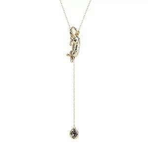 Alexis Bittar Panther Stone Lariat Necklace - Picture 1 of 6