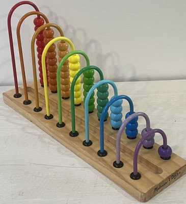 Melissa & Doug Añadir y Restar Ábaco Matemáticas Juguete Educativo Madera Foto 1 de 4