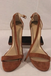 Stuart Weitzman Tan Suede Strappy High Heel Sandals Size 8 Made In Spain - Picture 1 of 6