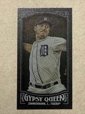 Jordan Zimmerman 2016 Topps Gypsy Queen Grafito Mini Negro 1/1 Nacionales Tigres Foto 1 de 3