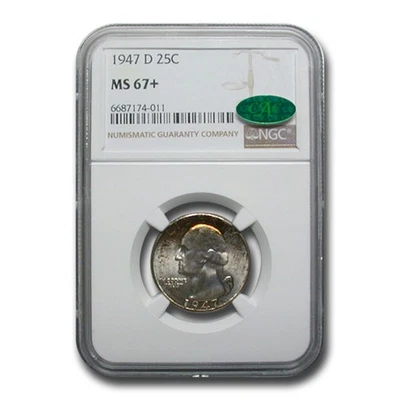 1947-D Washington Quarter MS-67+ NGC CAC - Image 1 of 3