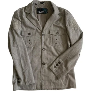 Roar Signature Men's Size M Embroidered Wool Blend Blazer Jacket - Picture 1 of 17
