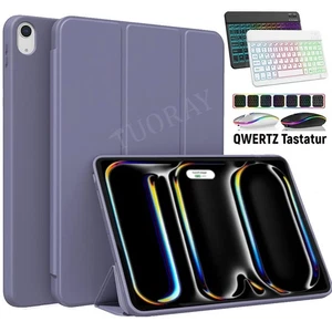 Für iPad Pro 11" M4/M5 2024 2025 QWERTZ Beleuchtet Tastatur Schutzhülle mit Maus - Bild 1 von 40