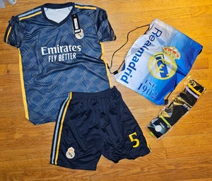 Emirates Fly Better BELLINGHAM #5, Soccer Jersey Set, Shorts, Socks, Bag Size 30 - Picture 1 of 12