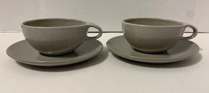 MCM Raymor Roseville Gray 2 Cup & 2 Saucer Set - Picture 1 of 11