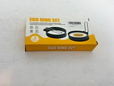 2件装圆形煮蛋器戒指不锈钢不粘蛋麦松饼机蛋 — 第 1/2 张图片