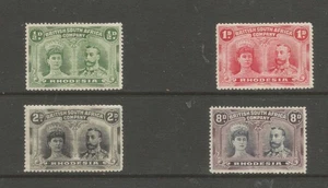 RHODESIA 1910-13 mint double heads selection of 4 to 8d cat £300+ as cheapest - Picture 1 of 2