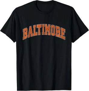Baltimore Maryland MD Vintage Athletic Sports Design T-Shirt - Picture 1 of 4