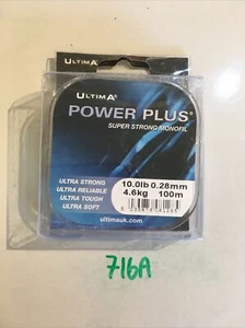 Ultima Power Plus Super Strong Monofil Fishing Line 10lb 0.28mm 4.6kg 100m - Picture 1 of 3
