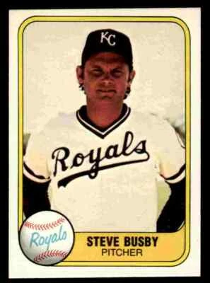 1981 Fleer Steve Busby #33 - Kansas City Royals - Image 1 of 2