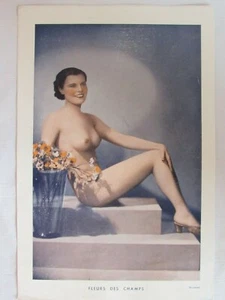 05F34 ANCIENNE PHOTO IMPRIMÉE DOUBLE DE CHARME NU ART DÉCO STUDIO MANASSE VIENNE - Picture 1 of 2
