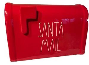 New Rae Dunn Santa Mail Ceramic Mailbox NWT Glossy Red Christmas Holiday Decor - Picture 1 of 9