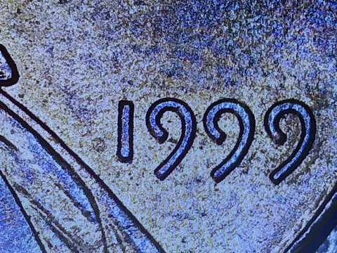 Lincoln cent penny US Mint error coin 1999 P Cover