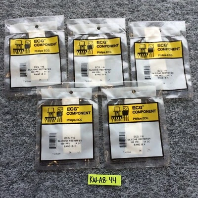 批量 5 件 ECG116 飞利浦心电图 整流器 二极管 600 伏 DO-41 轴 — 第 1/4 张图片