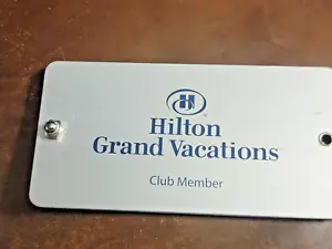 Luggage Tag Hilton Grand Vacations Club Member Silver Set 2 - Picture 1 of 3