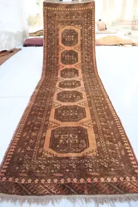 Collectors Piece Rug 3x9 Terracotta Runner Rug, Afghan Hand Knotted Tribal Rug - Picture 1 of 16