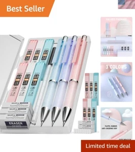 3PCS Pastel Mechanical Pencil Set, 0.9 Mechanical Pencil with 6 Tubes HB Lead... - Picture 1 of 7