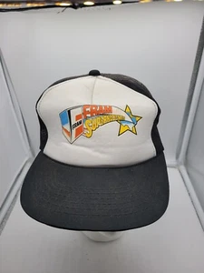 Vintage Fram Supernationals Houston Texas 1990 Snapback Trucker Graphic Cap - Picture 1 of 5
