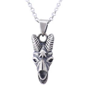 I13 Pendant Capricorn Skull Sterling Silver 925 - Imagen 1 de 3