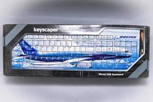 Rare Keyscaper Boeing Dreamliner 787 Wired (USB) PC Keyboard | Boeing Store Used - Picture 1 of 12