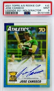 2021 Topps All Star Rookie Cup Jose Canseco Legends Auto Holofractor #/99 PSA 9 - Picture 1 of 3