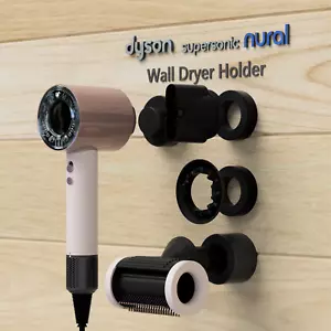 dyson nural HD16 Wall-Mounted Hair Dryer Holder + Nozzle Holder 3DprintedJapan - Picture 1 of 11
