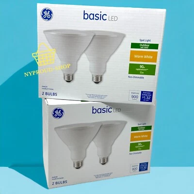 GE LED Spot Light Basic OUTDOOR Warm White Non-Dimmable 90w Replacement 4-Bulbs - Image 1 of 4