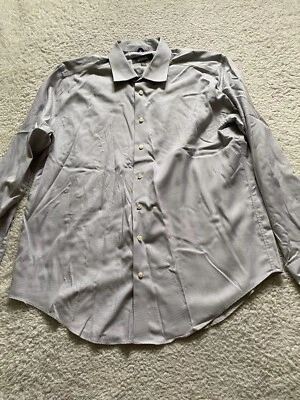 Camisa de vestir Kenneth Cole Reaction para hombre talla XL 17,5 34-35 gris manga larga (C32) Foto 1 de 4
