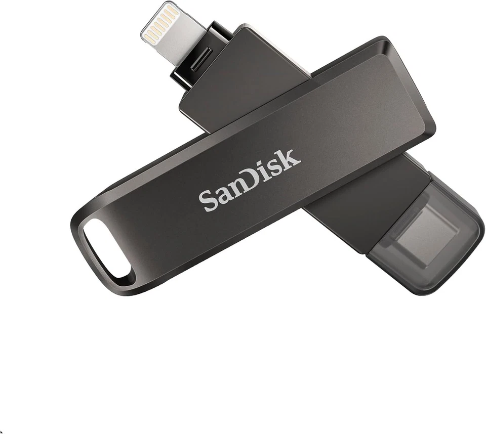 SanDisk iXpand Flash Drive Luxe 128GB with Lightning & USB C Ipad Iphone Android - Image 1 of 4