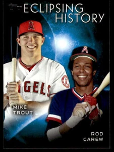2015 Topps Rod Carew & Mike Trout #EH-7 Eclipsing History - Picture 1 of 2
